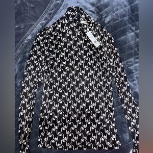 Tory Burch Silk Jersey Turtleneck